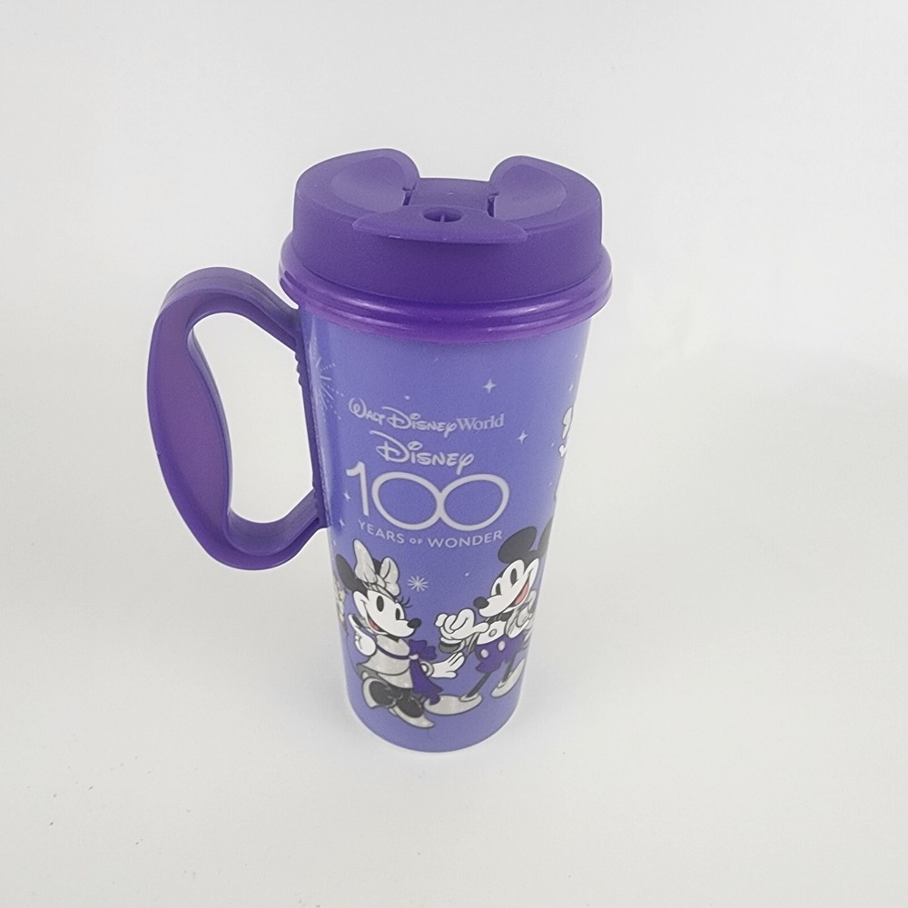 Walt Disney World 100 Years of Wonder Resort Refillable Tumbler Cup Mug Purple